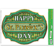 St Patrick's Day Sign Peel 'N Place
