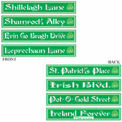St Patrick's Day Street Sign Cutouts
