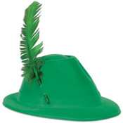 Green Velour Alpine Hat Wholesale Bulk