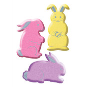 Glittered Marshmallow Bunny Cutouts