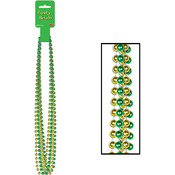 Green and Gold Party Beads - Small Round