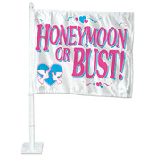 Honeymoon Or Bust Car Flag