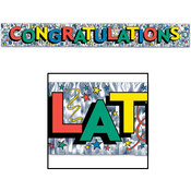 Metallic Congratulations Fringe Banner