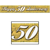 Metallic 50th Anniversary Fringe Banner