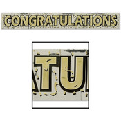Metallic Congratulations Fringe Banner