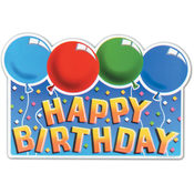 Glittered Happy Birthday Party Sign