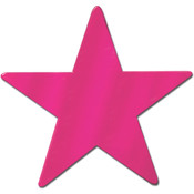 Foil Star Cutout - 5" - Cerise