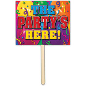 The Party's Here Yard Sign