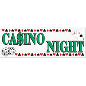 Casino Night Sign Banner Wholesale Bulk