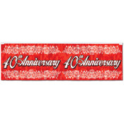 FR Metallic 40th Anniversary Fringe Banner