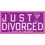 Just Divorced License Plate Cutout