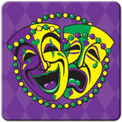 Comedy &amp; Tragedy Face Coasters