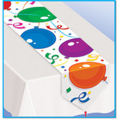 Printed Party Balloons Table Runner