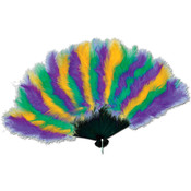 Mardi Gras Feather Fan