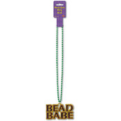 Beads w/Mardi Gras Medallion