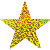 Prismatic Foil Star Cutout - 12" - Gold