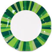 Italian Tableware - Green Stripe Large Plates