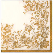 Italian Tableware -Traditional Gold Dinner Napkins