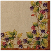 Italian Tableware - Blackberry Dinner Napkins