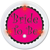 Flashing Bride To Be Button