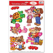 Cuddly Critter Valentine Clings