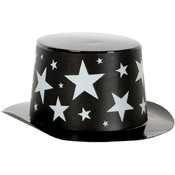 Miniature Black Plastic Topper w/Star Band