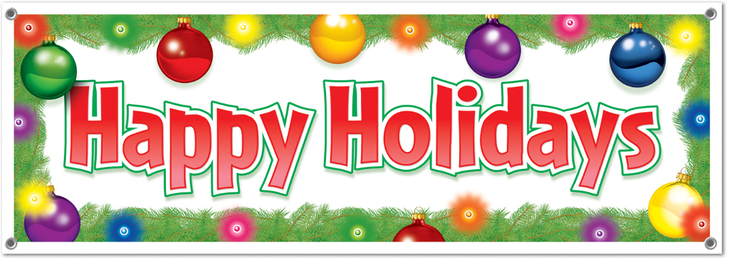 Wholesale Happy Holidays Sign Banner(12x.01)