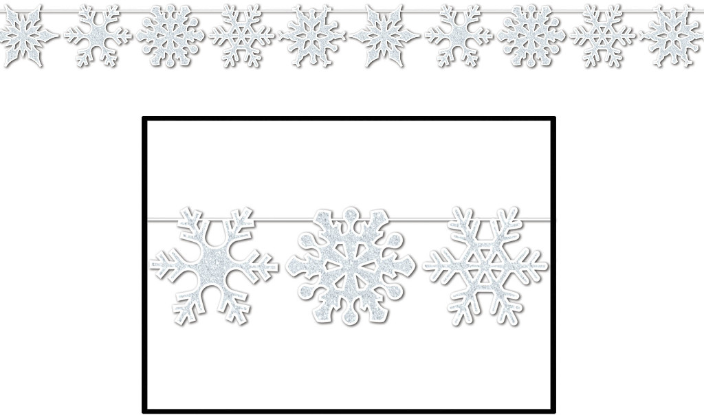 Wholesale Glittered Snowflake Streamer(12x.90)