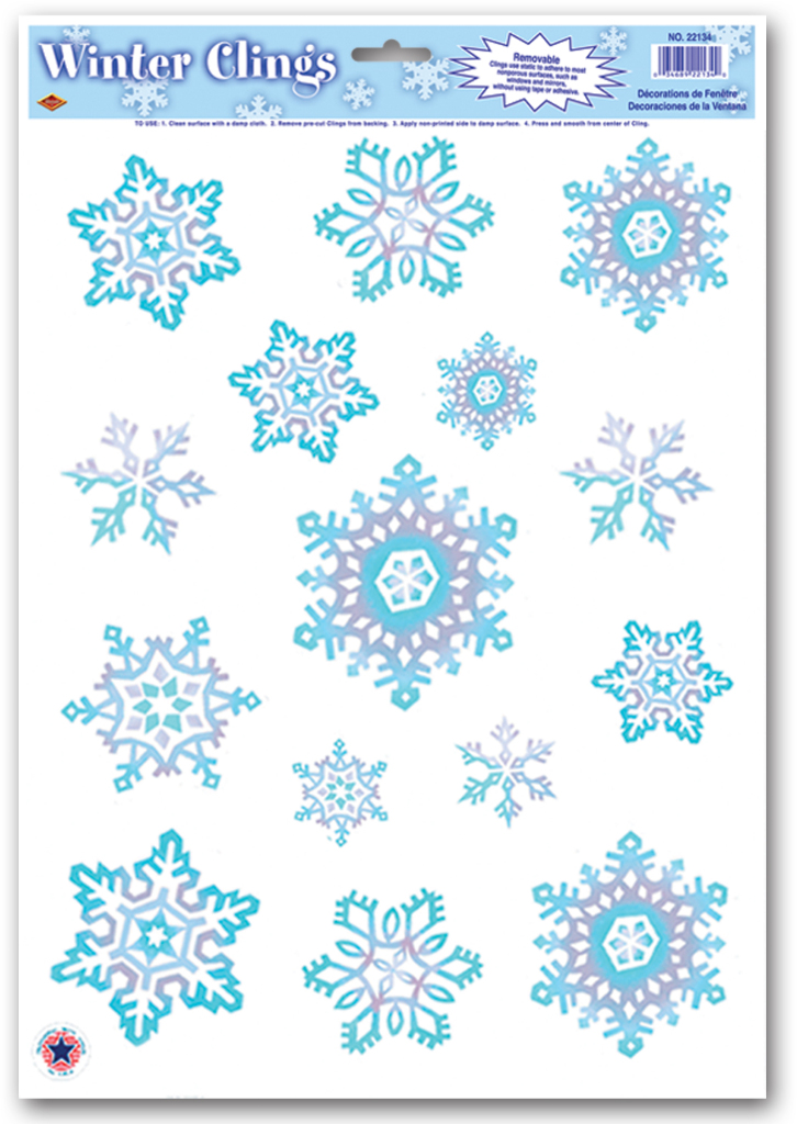 Wholesale Crystal Snowflake Clings(36x.36)