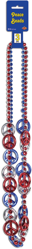Wholesale Patriotic Peace Sign Beads(12x.17)