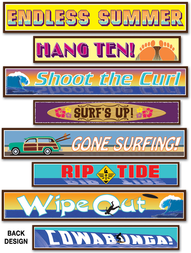 Wholesale Surfer Street Sign Cutouts(24x.36)