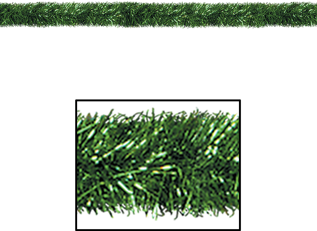 Wholesale Tinsel Garland 4" x 100', Green