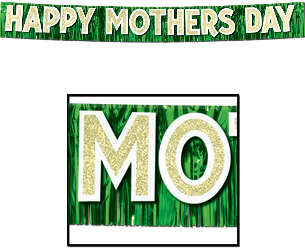 Wholesale Metallic Happy Mother's Day Banner(6x.92)