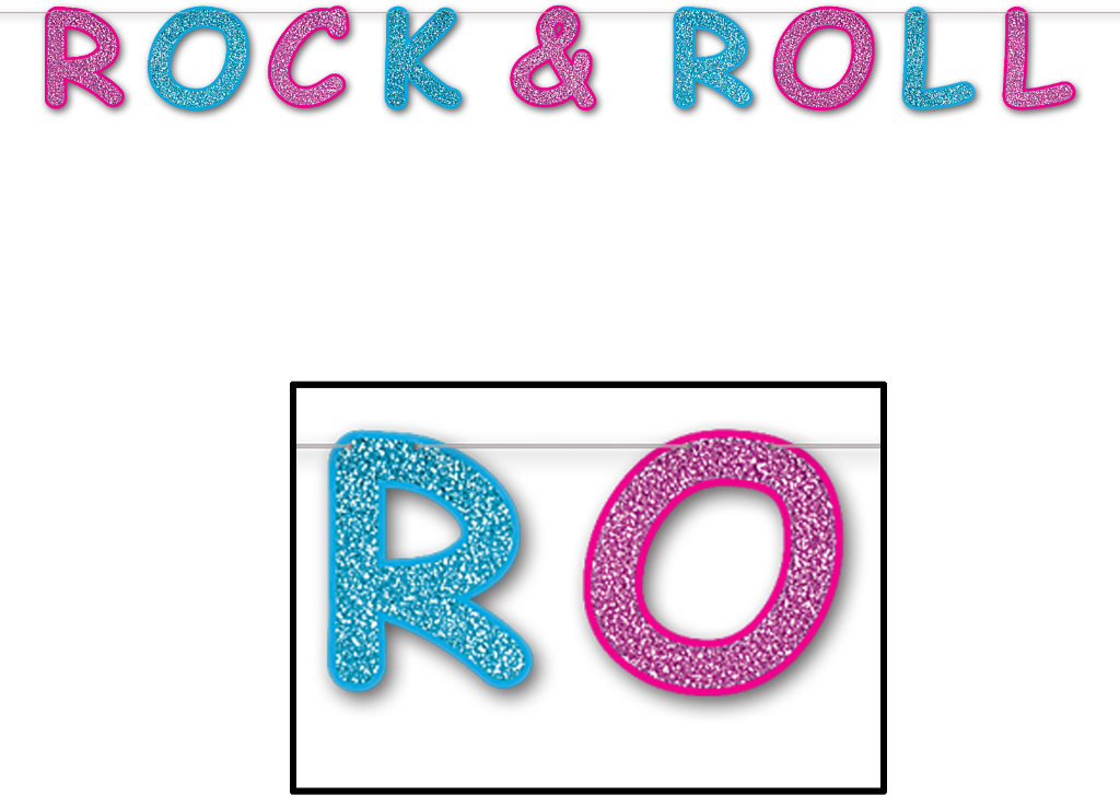 Wholesale Glittered Rock & Roll Streamer(36x$4.80)