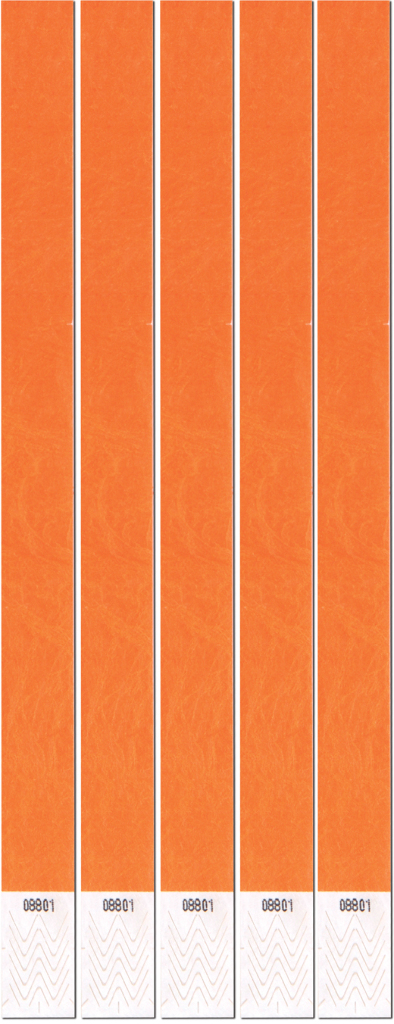 Wholesale Tyvek Wristbands - Neon Orange(6x.44)