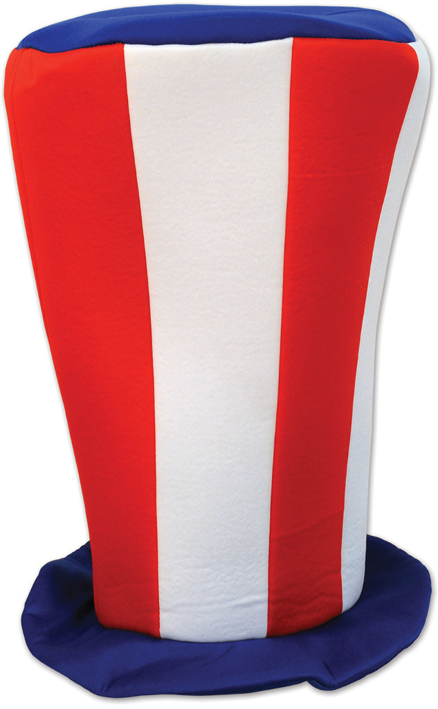 Wholesale Patriotic Plush Tall Top Hat(12x.45)