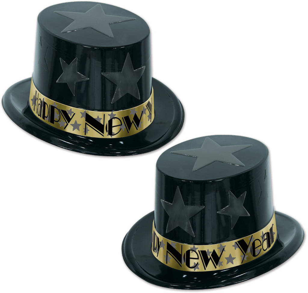Wholesale New Year Star Topper - Black & Gold(25x.58)