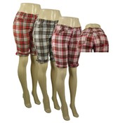 Women's Plus Size Plaid Bermuda Shorts