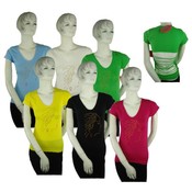 Women's V Cut Top With String Back