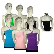 Juniors Seamless String Halter Tops
