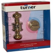 Turner Polished Brass Lockset With Turner Combo Pk