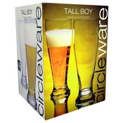 Circleware Tall Boy Four 24 Ounce Pilsner Glasses