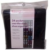 Keeper 24 Pocket Over the Door Black Shoe Organize