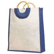 Eco-Friendly Jute Shopping Bag With Cane Handles