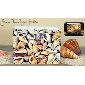 Shell Double Tealight Holder Glass