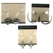 Silvertoned Earrings