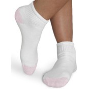 Gildan Ladies 6 Pack Ankle QTR Irregular Socks