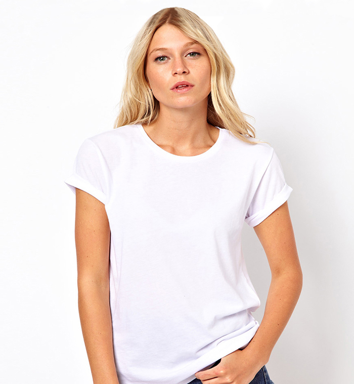 Wholesale Ladies Short Sleeve T-shirt - White - Size Small