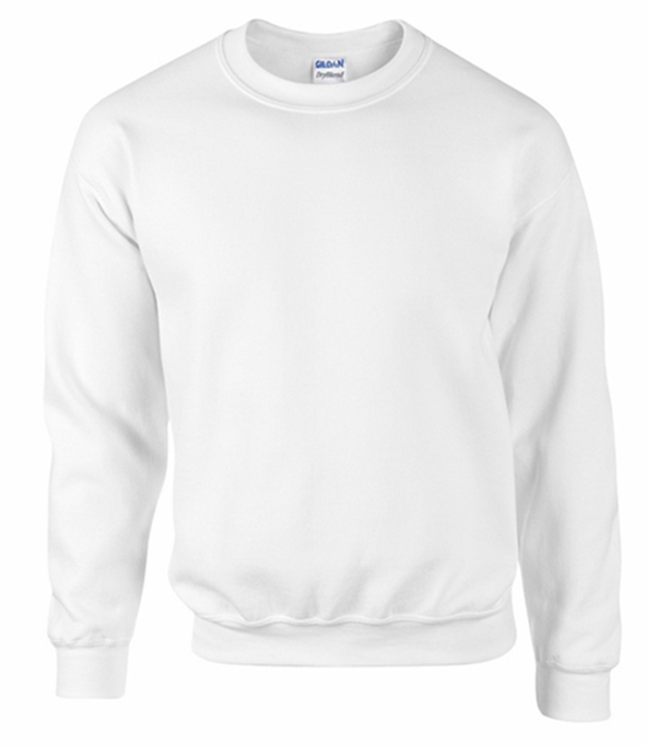 gildan white sweatshirt