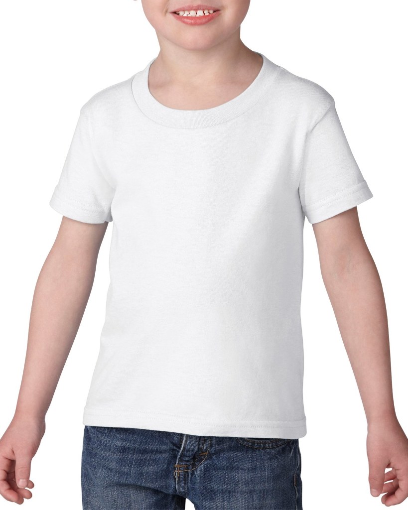 Wholesale Irregular Gildan Toddler White T-Shirt - Size 2T (SKU 2003571
